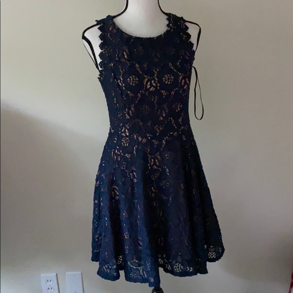 Navy blue lace dress
